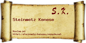 Steinmetz Kenese névjegykártya